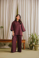 Maroon whimsy cotton coord set