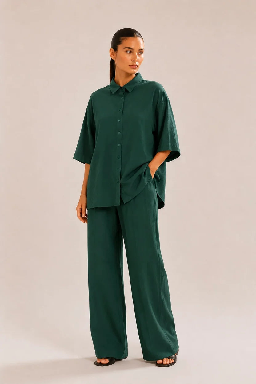 Green whimsy cotton coord set