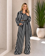 Mono Black Stripe 3-Piece Co-Ord Set
