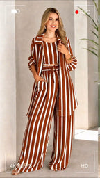 Mono Red Stripe 3-Piece Co-Ord Set