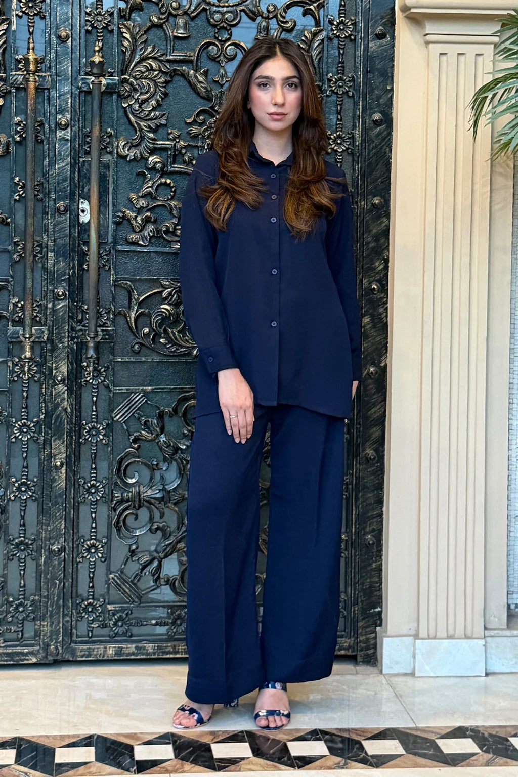 Flamingo Navy Blue Co-Ord Set